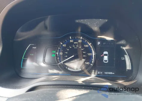 2017 Hyundai Ioniq Hybrid Blue z USA, uszkodzony, nr VIN KMHC65LC5HU037348